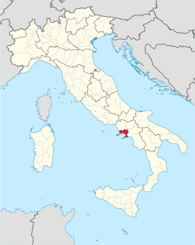 Pozicija Metropolitanskog grada Napulja u Italiji