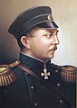 Den russiske sjøoffiseren Pavel Nakhimov (1802-1855) i en tidlig variant av høylue