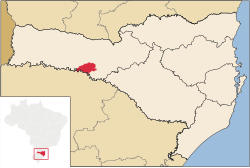 Location in Santa Catarina state