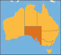 Localisation de l'Australie-Méridionale