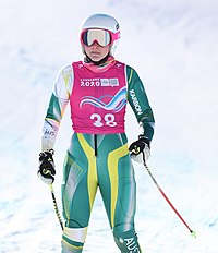 Zoe Michael beim Super-G-Wettbewerb