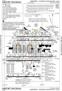 連邦航空局・空港図