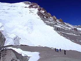 The Polish Glacier from above the high camp