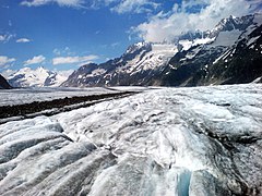 Valais'de Aletsch Buzulu,