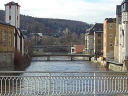 Broar över Zwickauer Mulde.