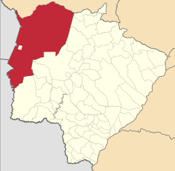 Localização de Corumbá em Mato Grosso do Sul