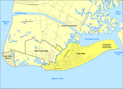 Census Bureau map of Cape May, New Jersey