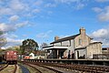 The station as seen from the locomotive yard.