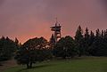 DerEugen-Keidel-Turm auf dem Schauinsland im Abendlicht