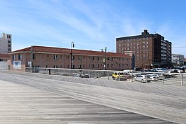 Building on Long Beach boardwalk