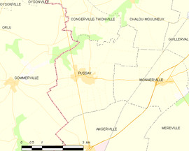 Mapa obce Pussay
