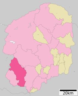 Sanos läge i Tochigi prefektur
