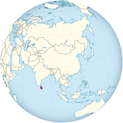Location of Sri Lank