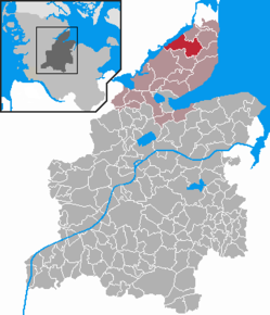 Poziția Thumby pe harta districtului Rendsburg-Eckernförde