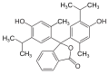 Deutsch: Struktur von Thymolphthalein English: Structure of Thymolphthalein