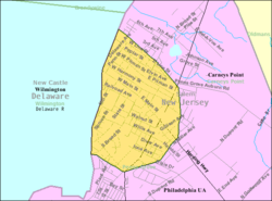 Census Bureau map of Penns Grove, New Jersey