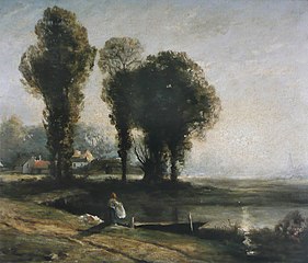 Ufer der Scarpe, 1860 Constant Dutilleux.