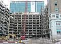 Demolition of old Union Pacific office building to make way for the WallStreet Tower Omaha
