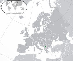Location of Kosova