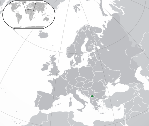     — Республика Косово на карте Европы