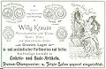 Annonce eines Ilmenauer Damenfrisörs von 1901