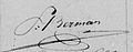 Handtekening Simon Berman in 1889