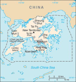 Kaart van Hongkong