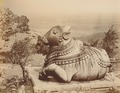 Nandi on Chahmundi Hill Mysore, around 1870.