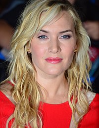 Una foto de primer plano de la cara de Kate Winslet.