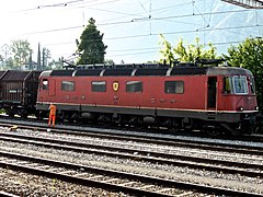 Une Re 6/6 CFF Cargo 11611 Ruthi Zh, en Gare de Sierre.