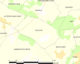 Mapa obce Flacourt