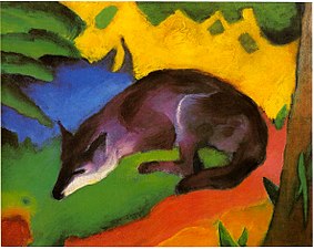 Franz Marc, Niebieskoczarny lis, 1911