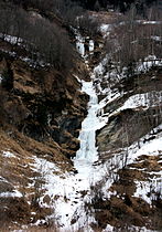 Iced Waterfall in the Murvalley in Austria