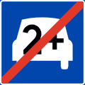 End of car-pool lane[N 1]