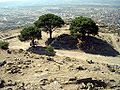 Leere Basis in der antiken Stadt Pergamon, Türkei