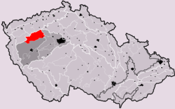 Rakovnická pahorkatina na mapě Česka