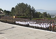 A parade in Victory Park