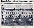 3 Aralık 1932 tarihli Cumhuriyet gazetesinde Fenerbahçe-Beykoz İstanbul Ligi maçı.