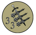 Oznaka rozpoznawcza 33 Dywizjonu Rakietowego Obrony Powietrznej.