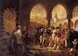 Bonaparte visitando a los apestaos de Jaffa, Gros, 1804