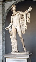 Apol·lo de Belvedere còpia en marbre del bronze atribuït al escultor grec Leòcares, original c. 330 ane.