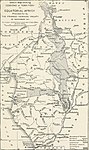 Croquis que muestra las cesiones de territorio en África Ecuatorial previstas por el Tratado Franco-Alemán de noviembre de 1911.