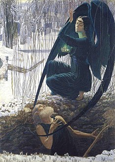 La Mort et le fossoyeur Carlos Schwabe (1890)