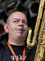 Der Basssaxophonist (Deep Schrott) auf dem TFF Rudolstadt 2014