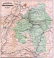 Eisenbahnkarte Württemberg und Baden 1867 - Original