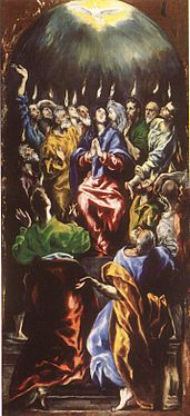 Pentecostés año 1597-1600 275 x 127 cm Museo del Prado (Madrid)