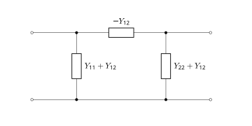 Equivalent circuit for Y-parameters of a reciprocal two-port network.svg