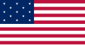 Le drapeau des États-Unis de 1777 à 1795.