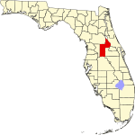 Округ Лейк на карте штата.