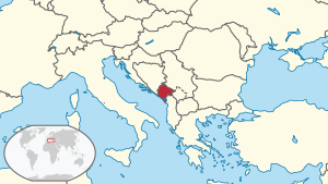 Montenegro asendikaart